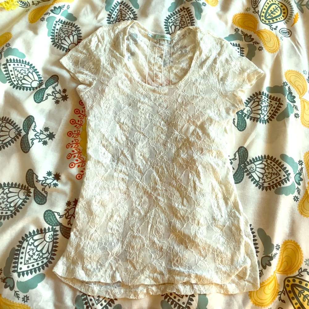 Maurice's Short Sleeve Lace Shirt.