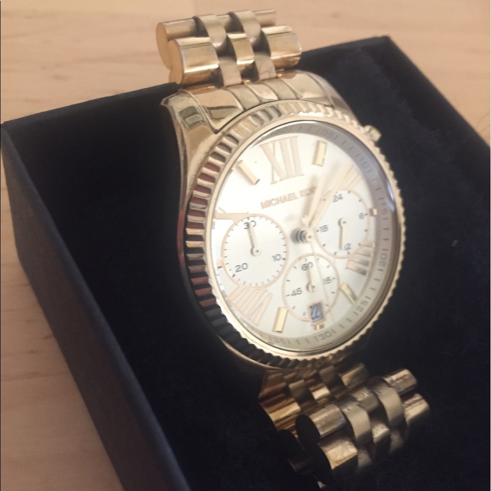 Michael Kors Lexington Gold-tone watch