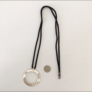 Tiffany & Co. 1837 Silver Circle Pendant Necklace