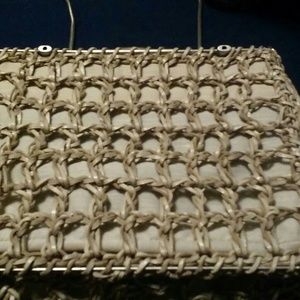 Ferragamo vintage cream crochet purse