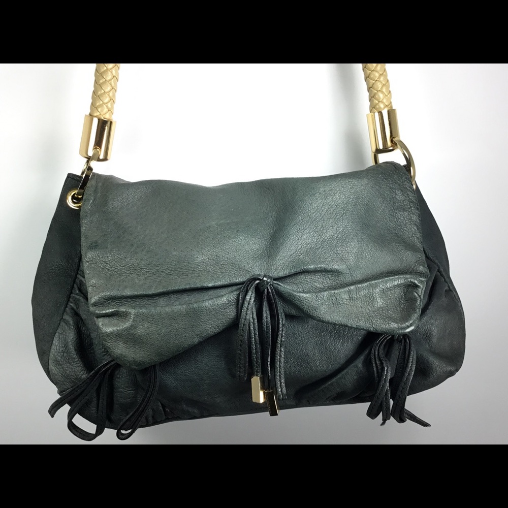 Gianni Bini Lightweight Purse Black/Gray Bag Leath
