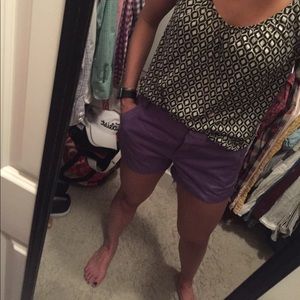 3" JCrew Purple Chino Shorts