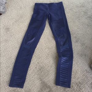 Alo navy Moto legging (regular rise)