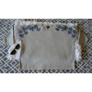 J. Crew Wool Embellished Sweater