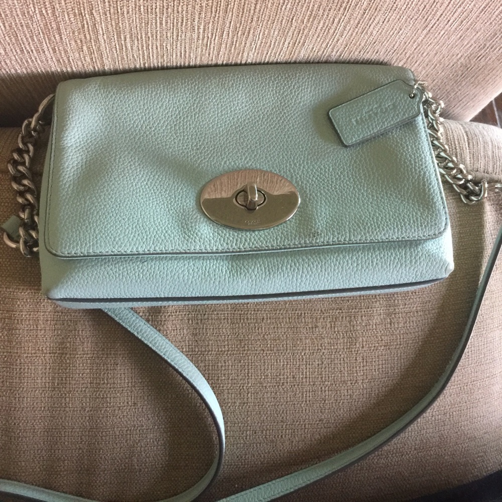 🛍COACH SMALL BLUE CROSSBODY