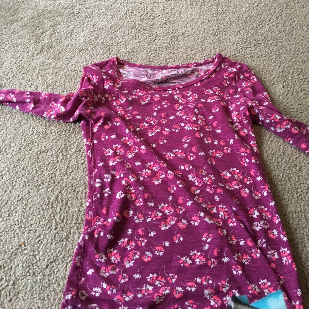 Aeropostale long sleeve floral t shirt