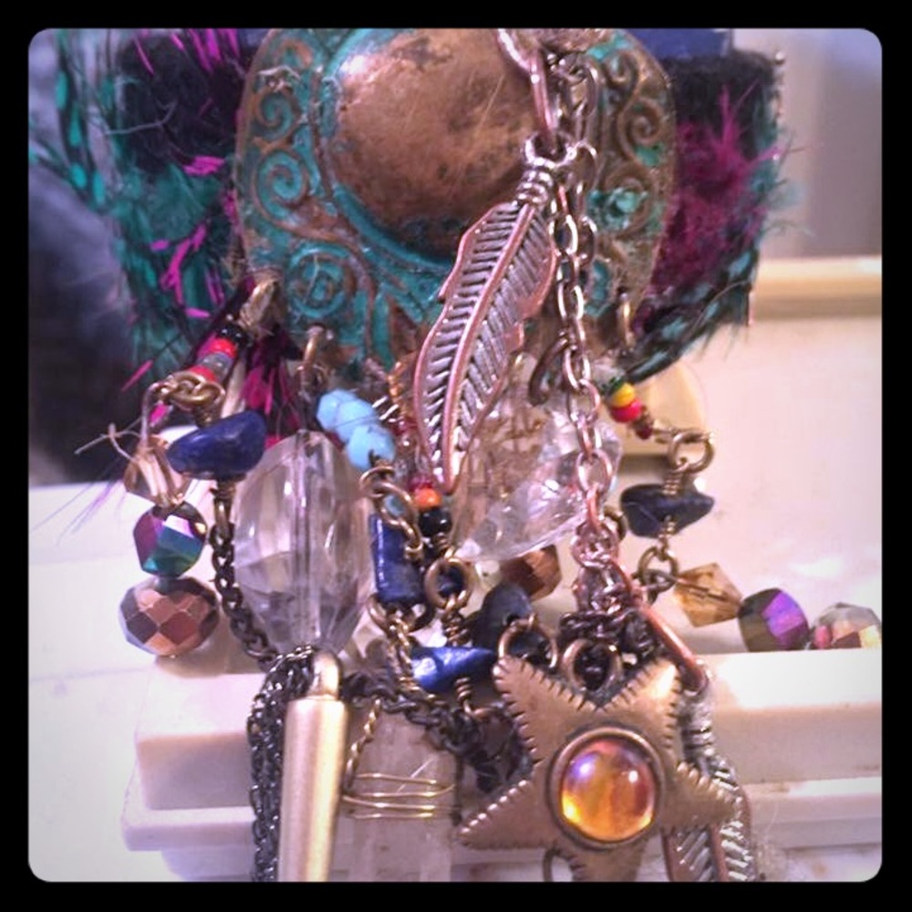 Lady's Swarovski Crystals,Charms,Feather cuff