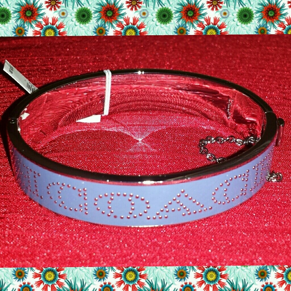 Coach Pale Blue Half Inch Bangle