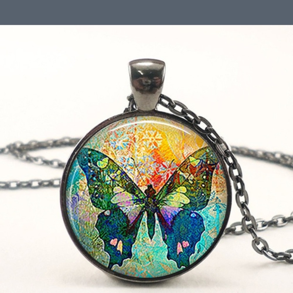 Brand New Silver Butterfly Necklace