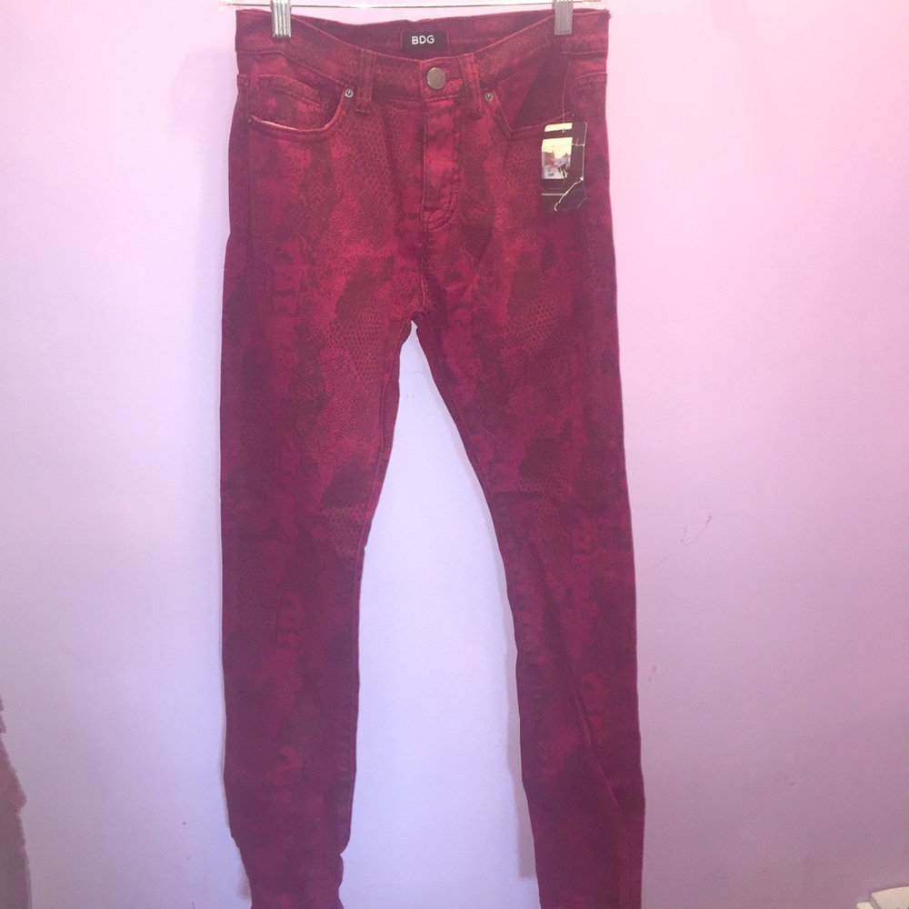 Abstract Pink BDG Jeans