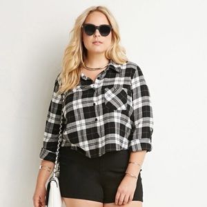 cropped flannel
