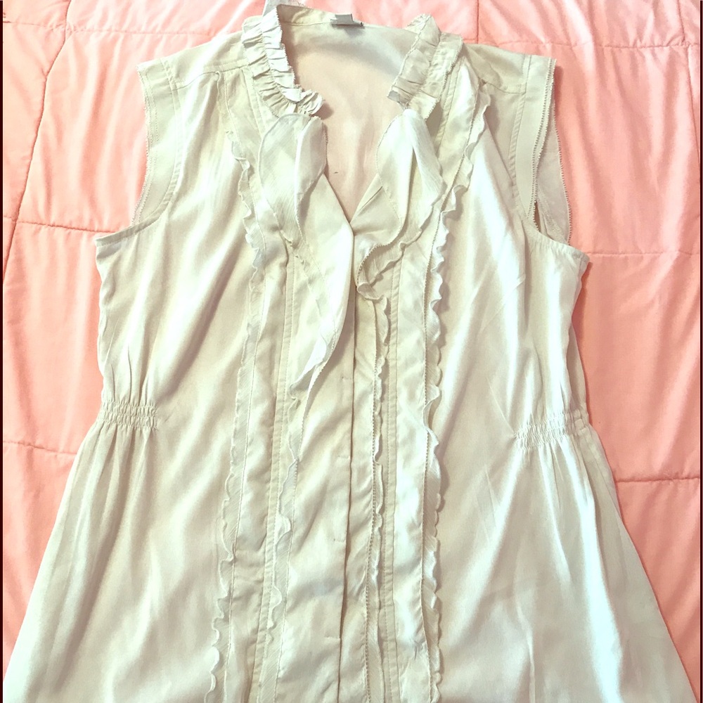 Dressy Sleeveless Off White Converse One Star Top