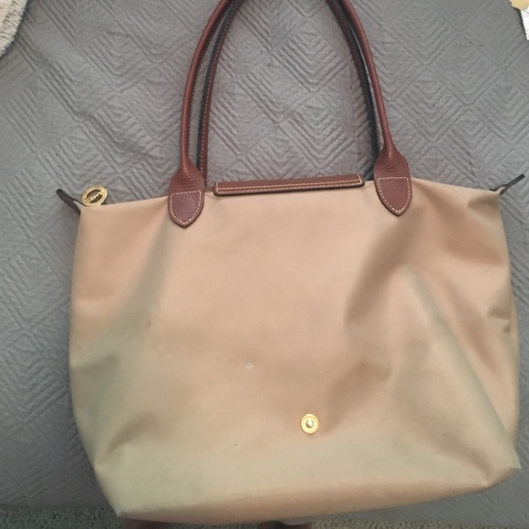 Long Champ Le Pliage Tote in Beige - Picture 2 of 4