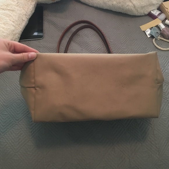 Long Champ Le Pliage Tote in Beige - Picture 3 of 4