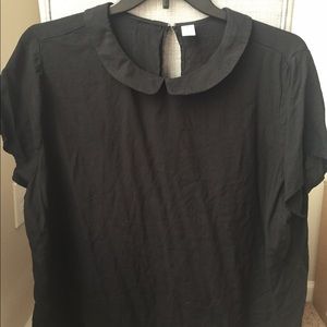 Black collared blouse
