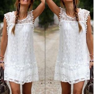 NWOT Boho Pom Mini Dress