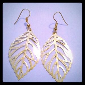 Filigree Gold Leaf Boho style earrings