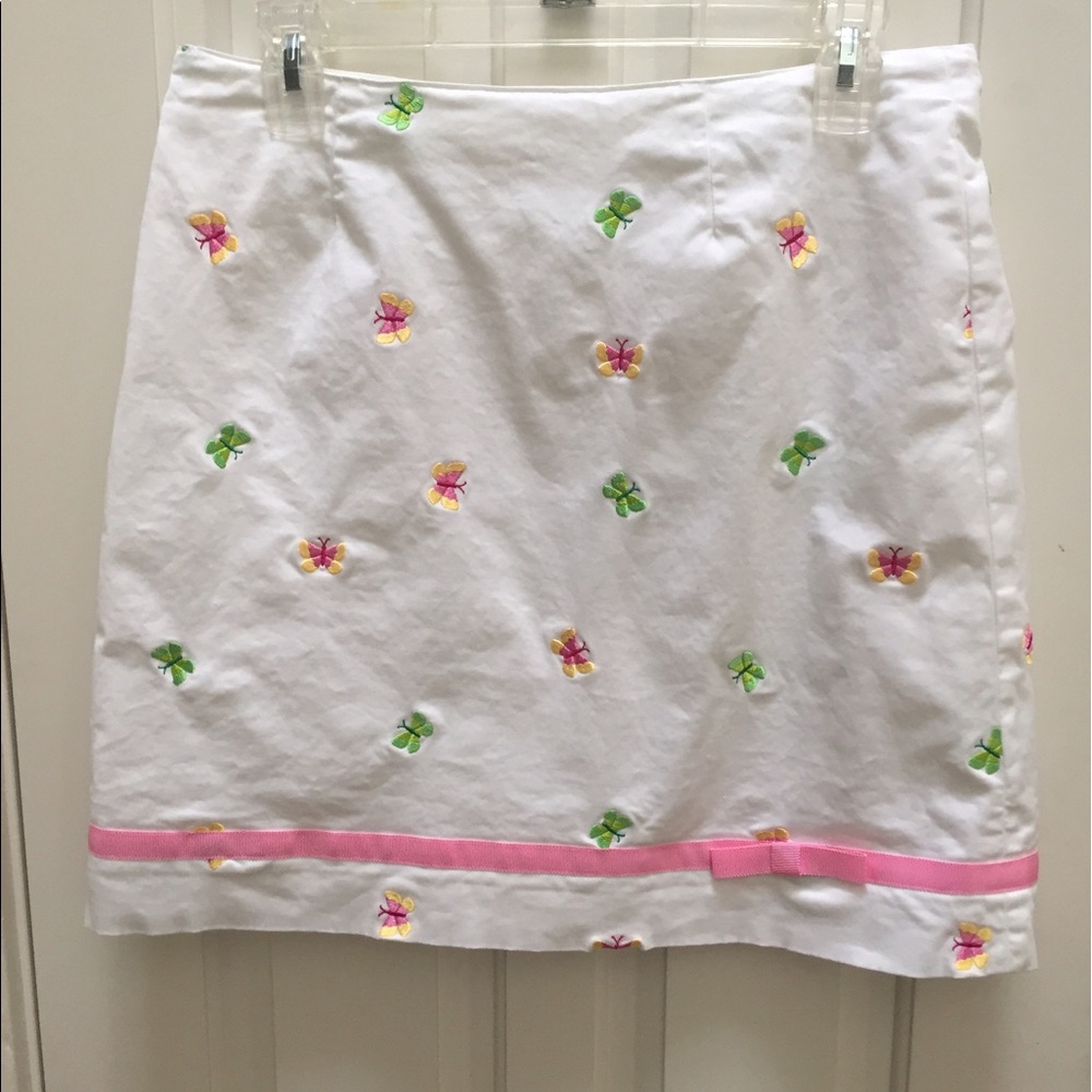 Lilly Pulitzer butterfly skirt.