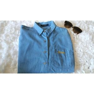 Vintage Lakers Denim Button Up