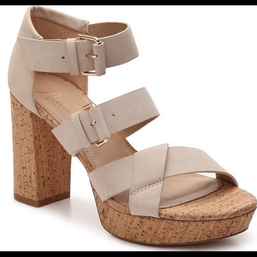 New Nanette Lepore sz 8 nude platform sandal