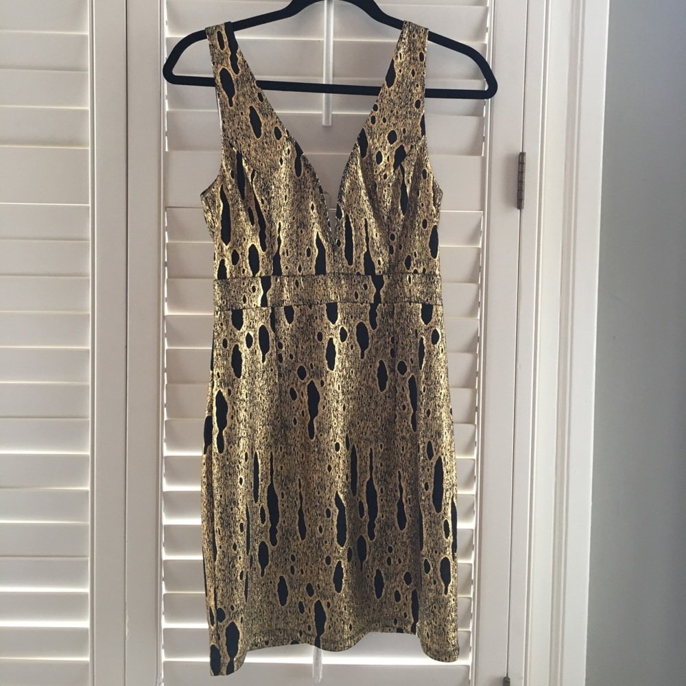 Gold cocktail dress