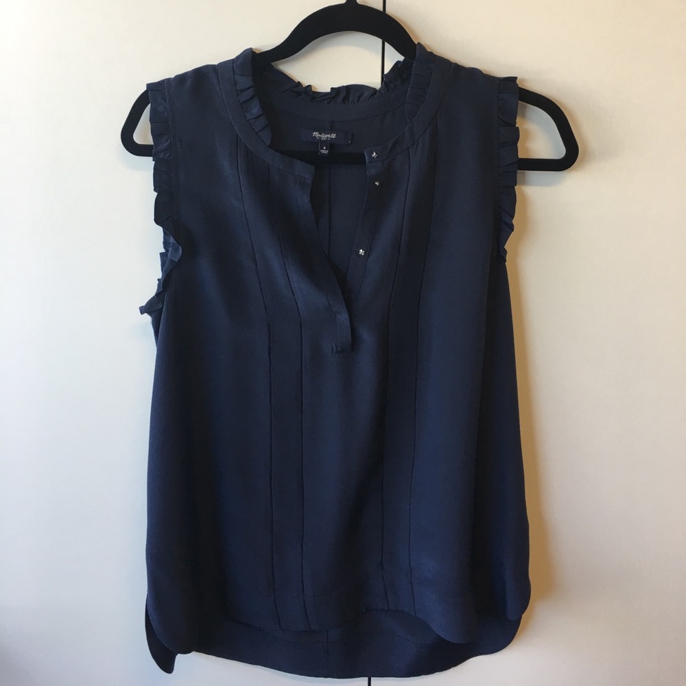 Madewell silk sleeveless blouse