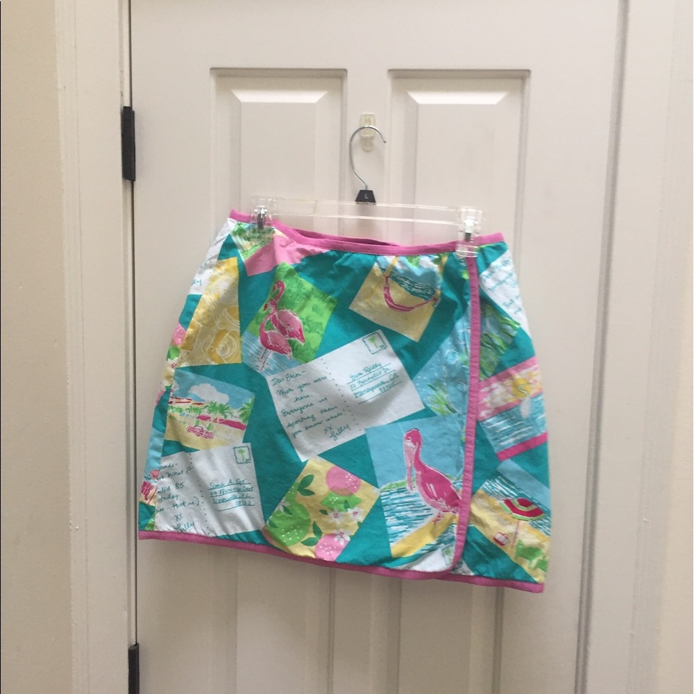 Lilly Pulitzer vintage postcard skirt.