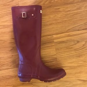 Hunter Rain Boots, Original Tall Gloss Plum