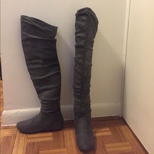 West Boulevard Grey Thigh High Boots