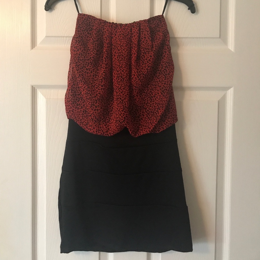 Strapless night out dress. Very slimming.