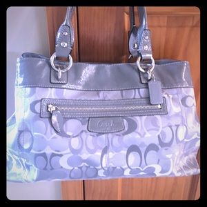 Authentic Coach purse. Light Grey.