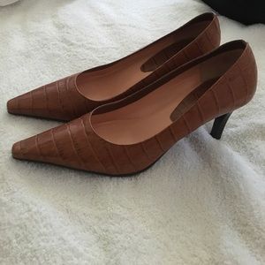 Brown Pointed Toe Pumps