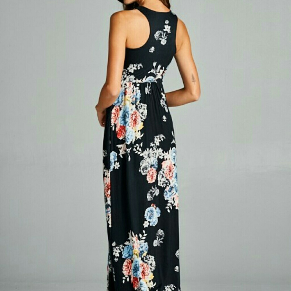 SOLD OUT• Spring Bouquet Maxi Dress - Picture 2 of 3