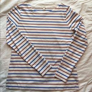 J Crew Factory striped boatneck T-shirt