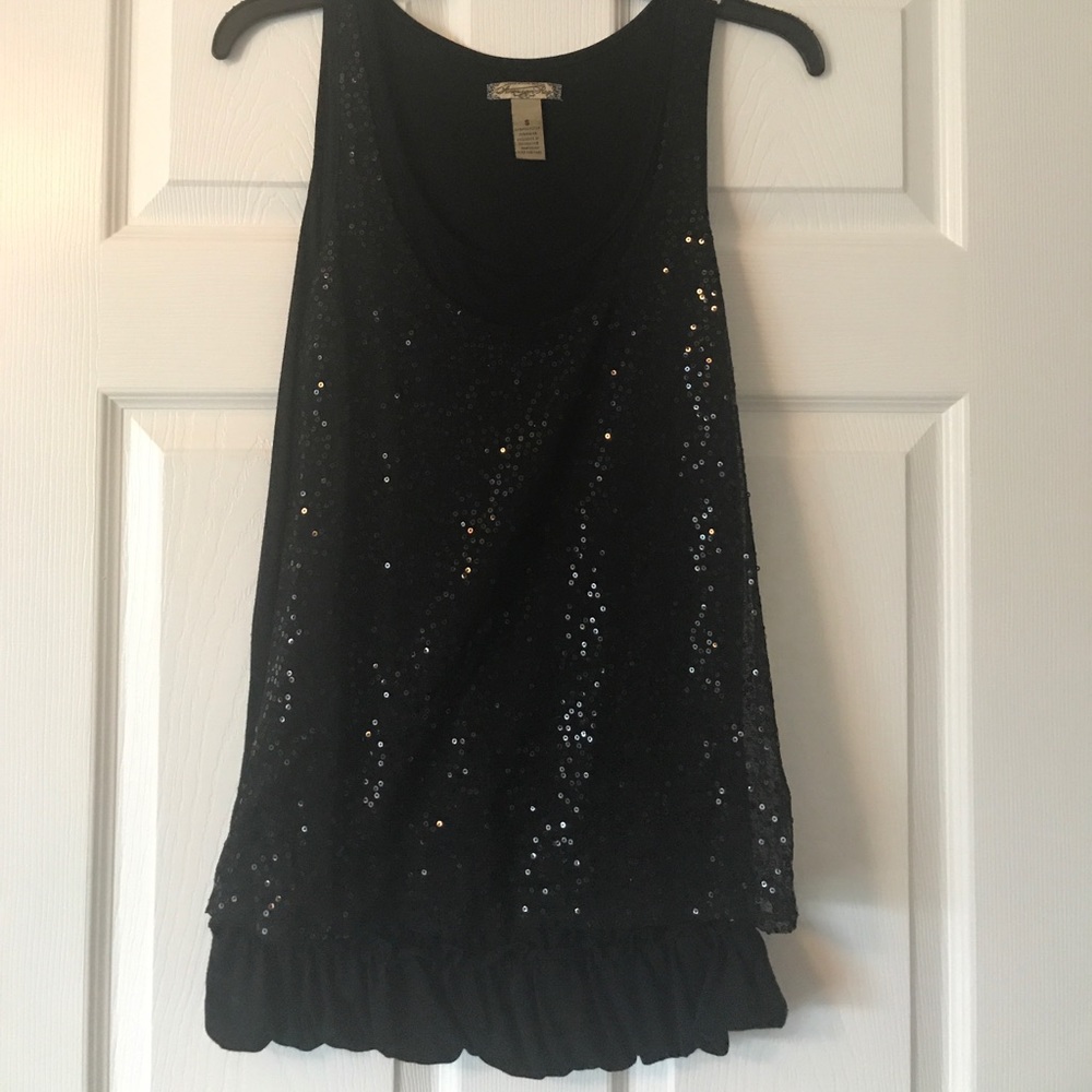 Long sequin tank top