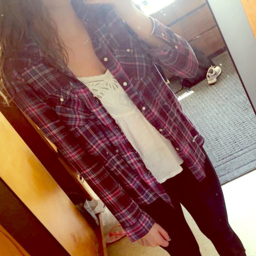 Vintage boyfriend American eagle flannel