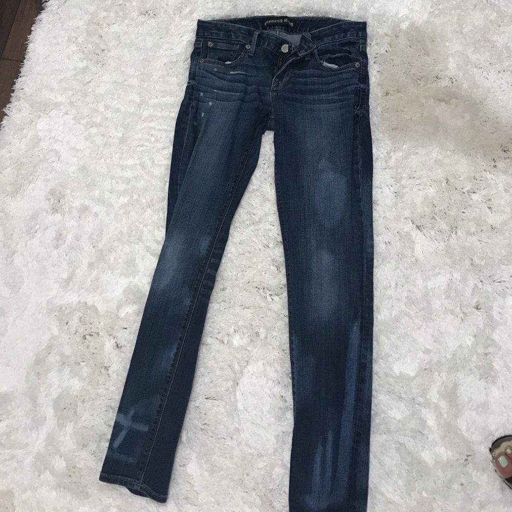 Distressed Express jeans