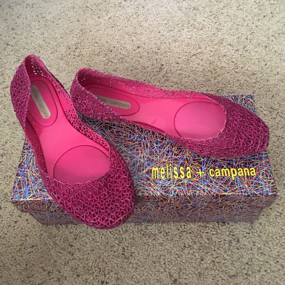 Melissa and campana glitter flats