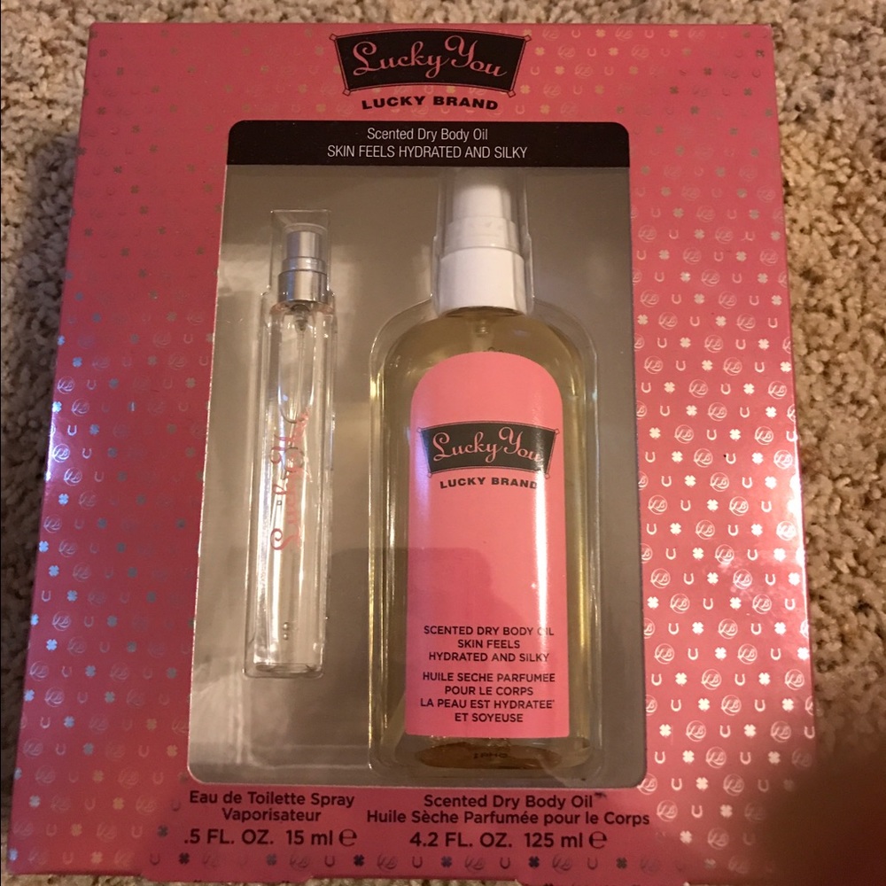 Lucky you spray and scented dry body oil