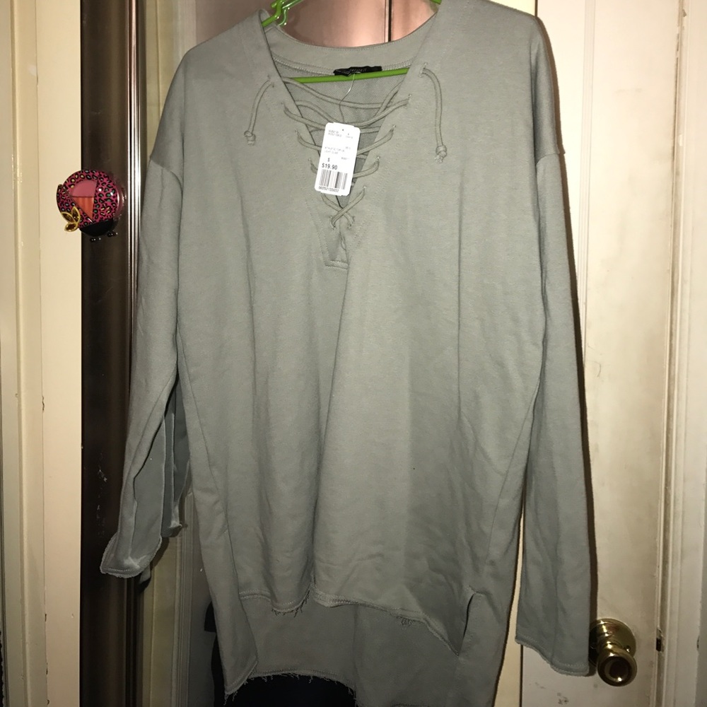 Forever 21 Lace-Up Shirt