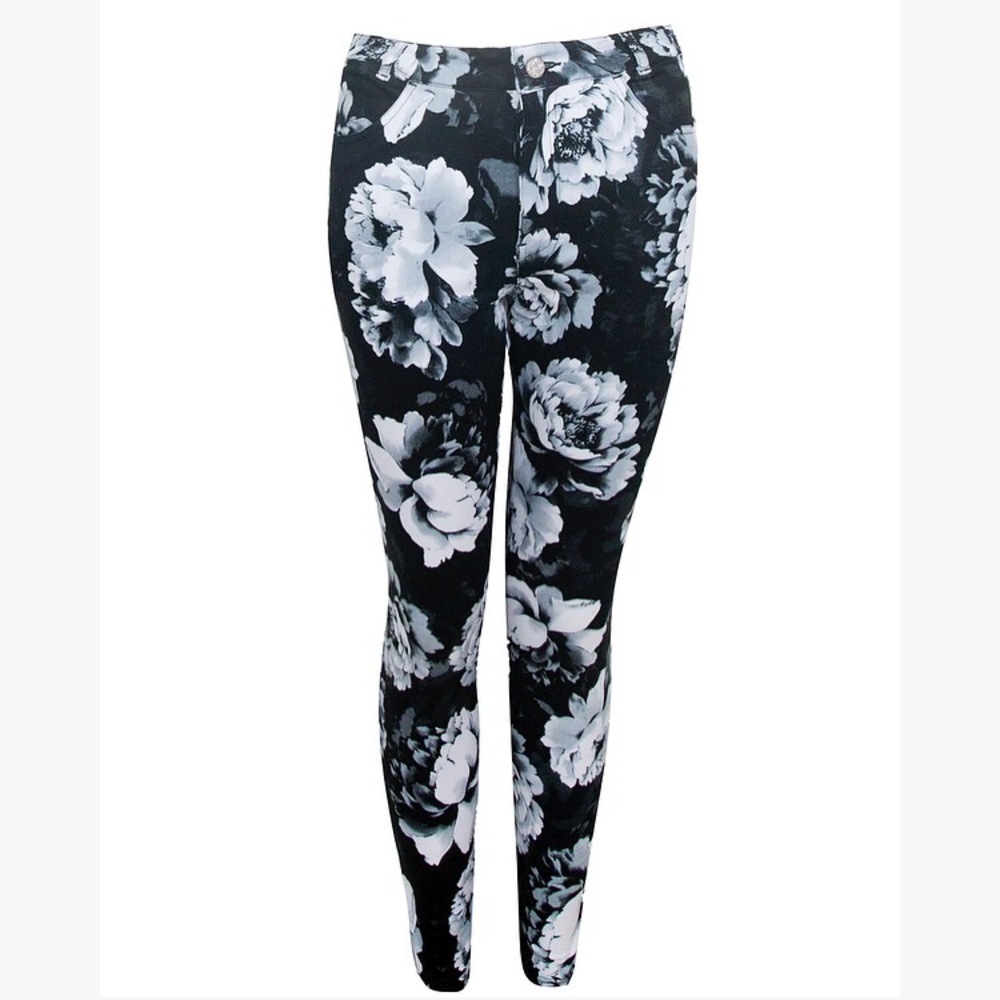 MotelRocks Floral Stretch Jean
