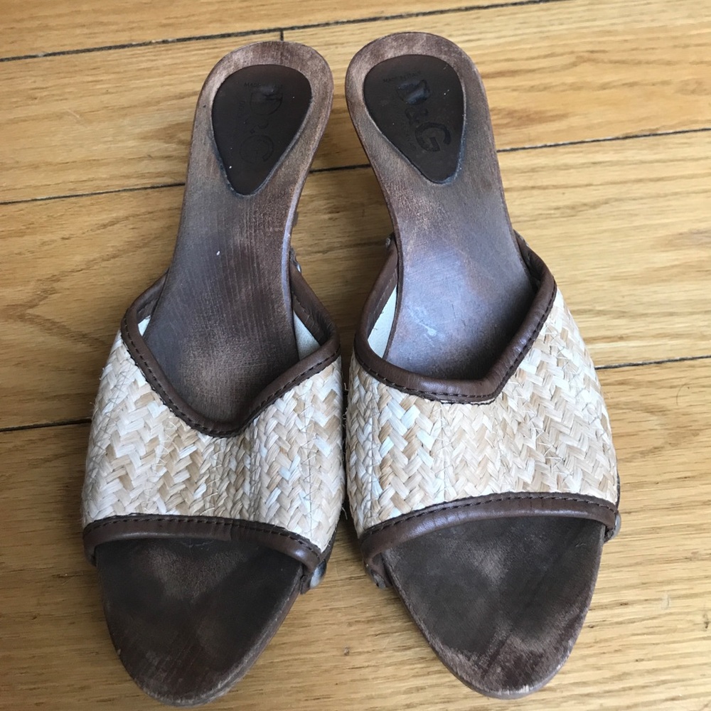 Vintage D&G Wood Sandals