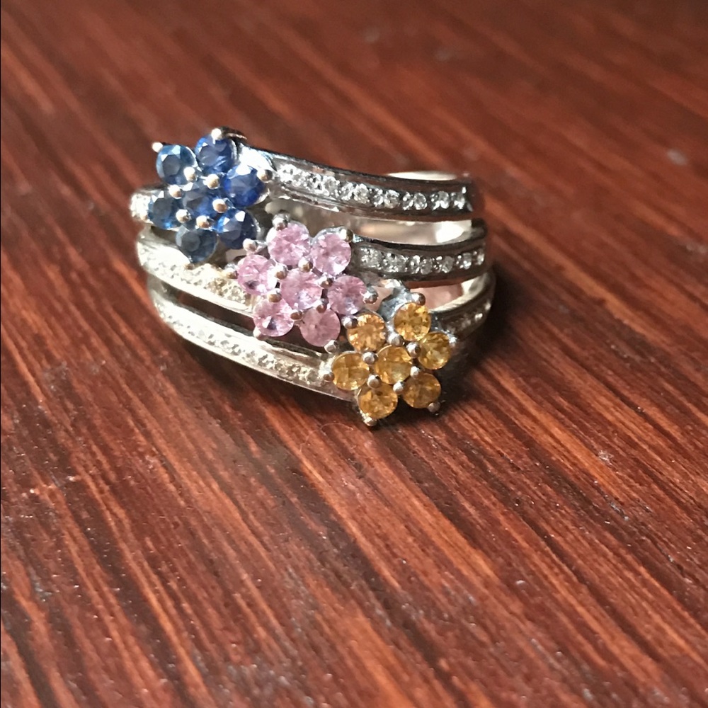 LeVian diamond and sapphire ring