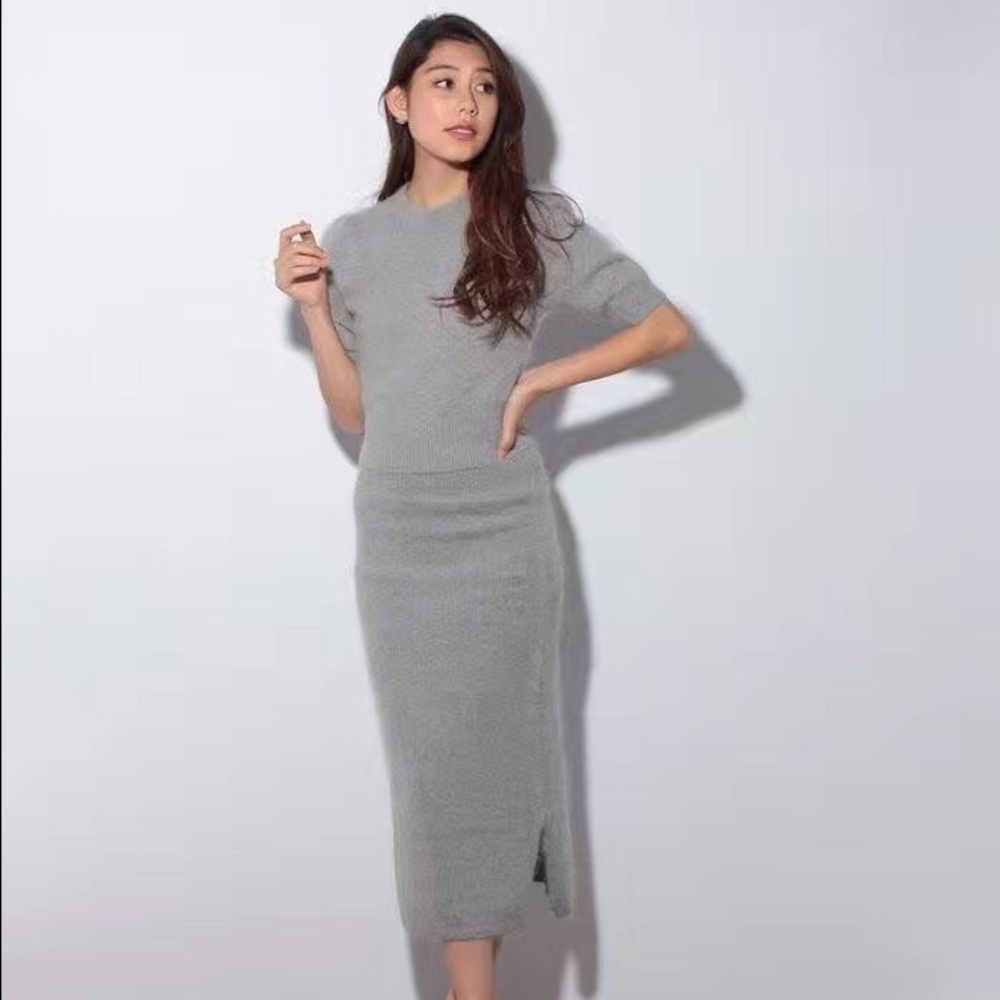 Japanese Brand Snidel angora dress set