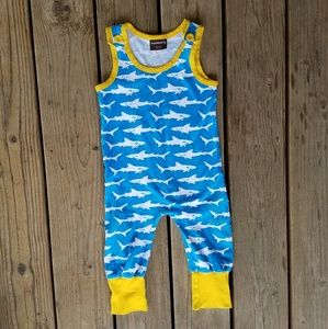 Maxomorra Shark Dungarees