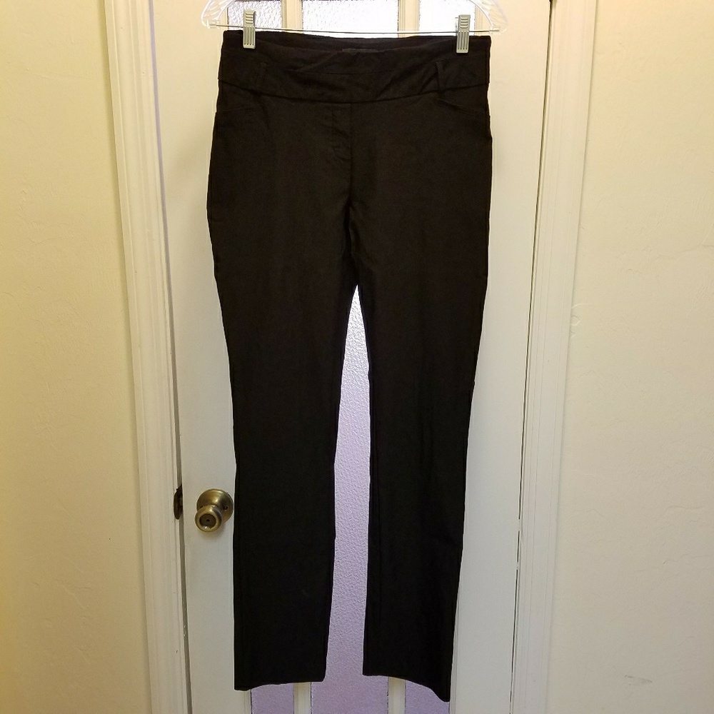 Black pull on skinny pants