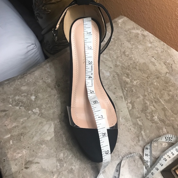 Black Clear Strap Chunky Platform Heel - Picture 7 of 7