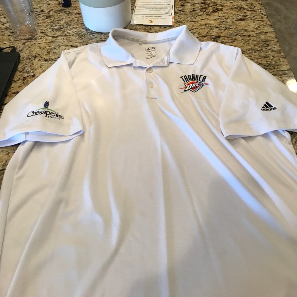 Adidas men's white polo XL