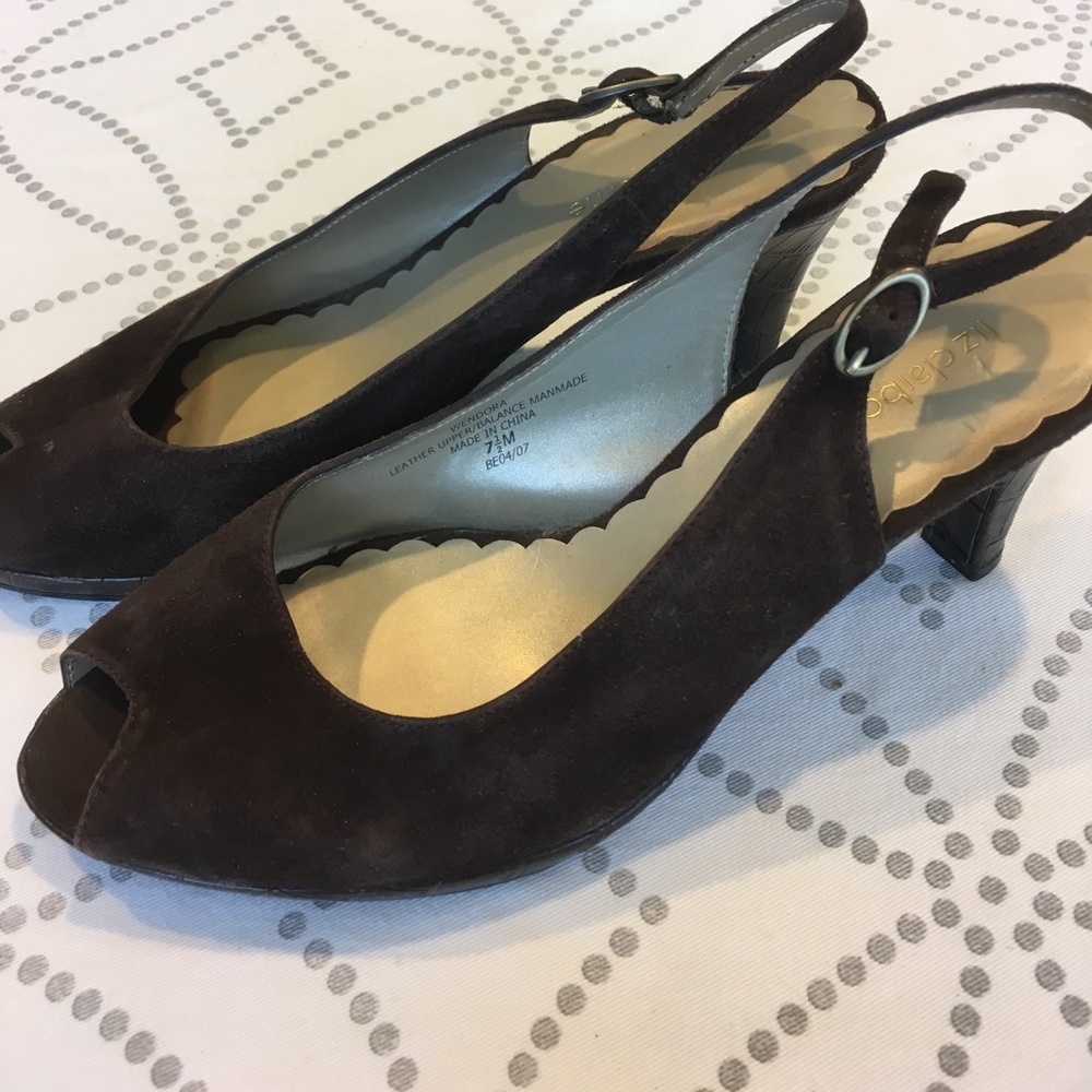 Suede sling backs
