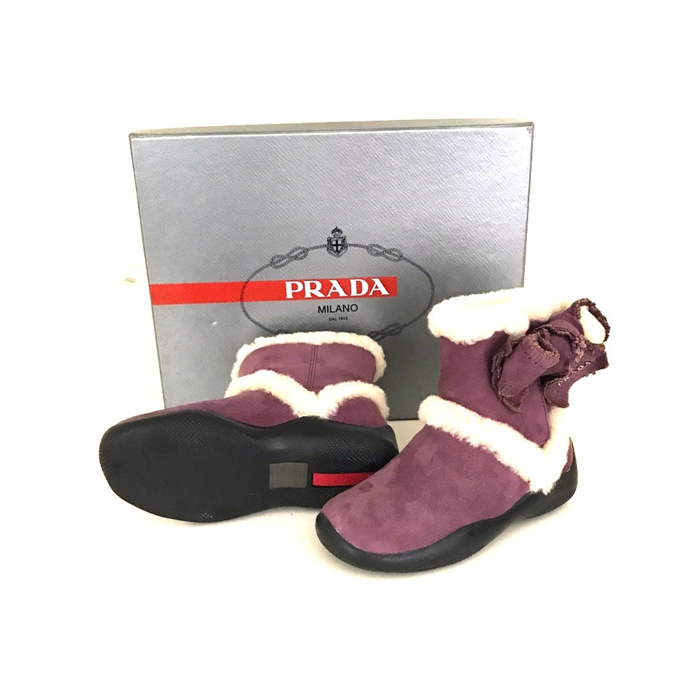 PRADA Camoscio Little Girl Boots
